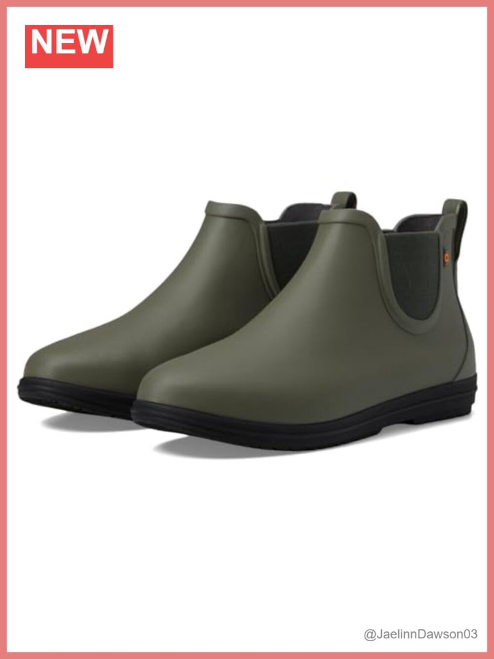 Waterproof Chelsea Rain Boots Ankle Slip-On Comfort Cushioning